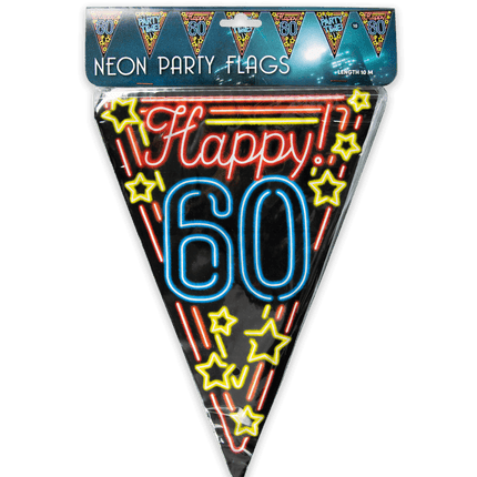 Slingers 60 Jaar Neon 10m van Paper Dreams koop je bij Partywinkel