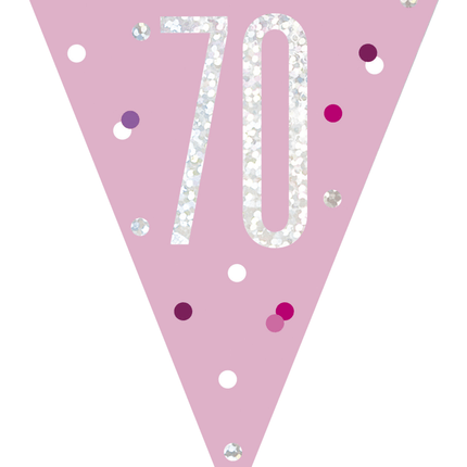 Slingers 70 Jaar Roze 2,74m van Unique koop je bij Partywinkel