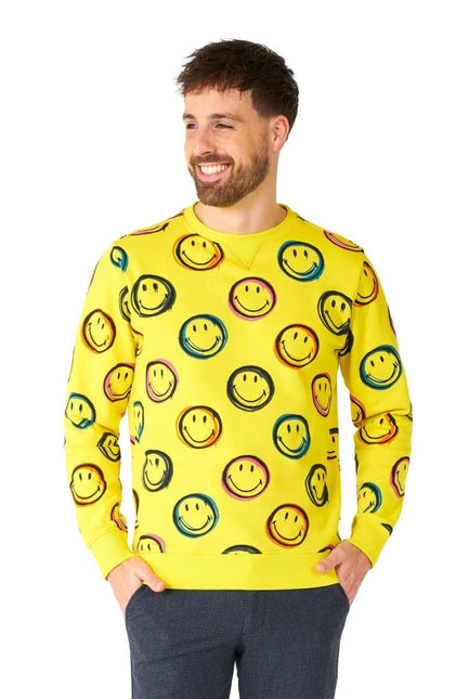 Smiley Smudge Trui Heren OppoSuits van OppoSuits koop je bij Partywinkel
