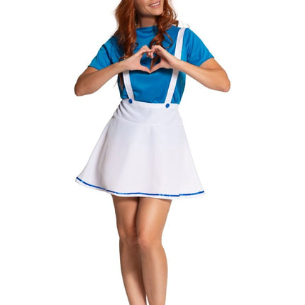 Smurfen Pak Blauw Wit Dames van Partychimp koop je bij Partywinkel