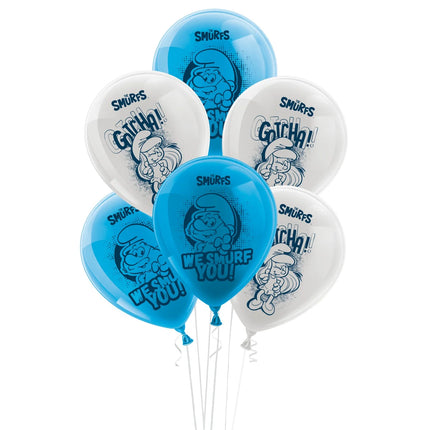 Globos de los Pitufos, 25 cm, 10 unidades