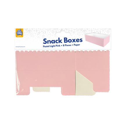 Cajas para bocadillos - Rosa claro pastel