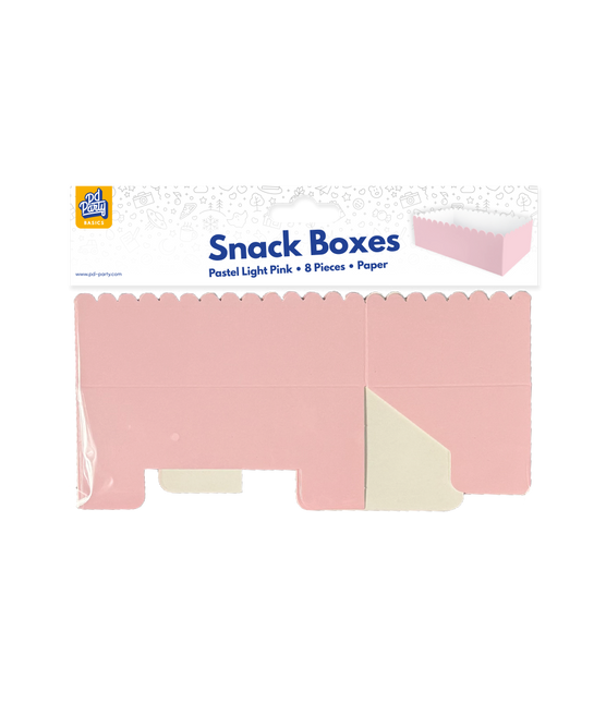 Cajas para bocadillos - Rosa claro pastel