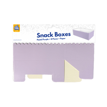 Cajas para bocadillos - Morado pastel