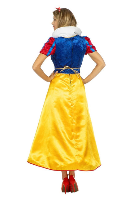 Sneeuwwitje Jurk Blauw Geel Dames van Wilbers & Wilbers koop je bij Partywinkel