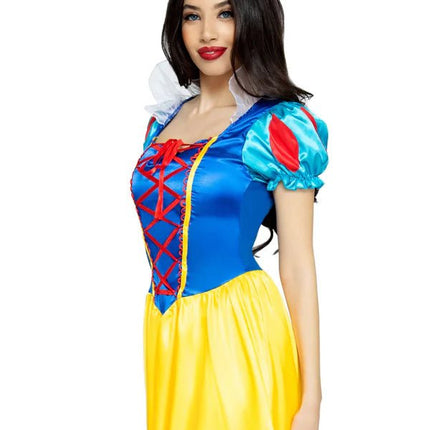 Sneeuwwitje Jurk Blauw Geel Dames Leg Avenue - Partywinkel - 714718506708