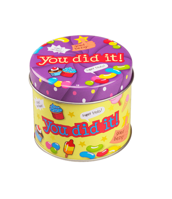 Snoepblik You Did It! 9cm van Paper Dreams koop je bij Partywinkel