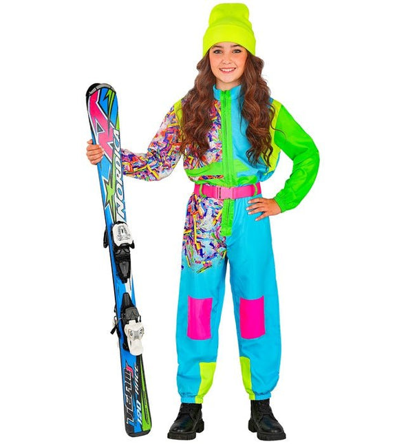 Snowboarder Azuur - Groen Kind Uni voor jongens en meisjes van Widmann koop je bij Partywinkel