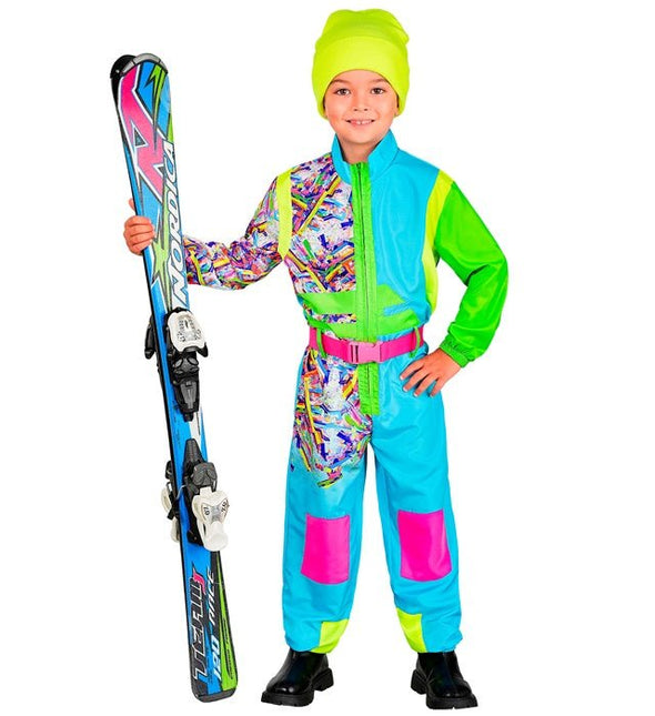 Snowboarder Azuur - Groen Kind Uni voor jongens en meisjes van Widmann koop je bij Partywinkel