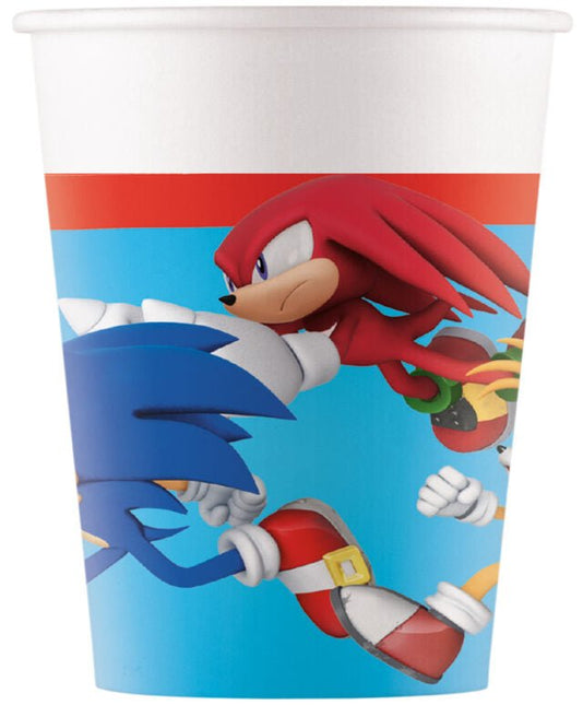 Sonic Bekers 200ml 8st van Procos koop je bij Partywinkel