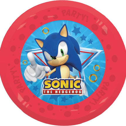 Sonic Borden Herbruikbaar 21cm 4st - Partywinkel - 5201184967577