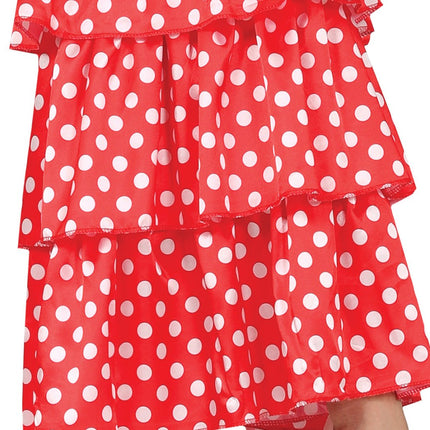 Spaanse Jurk Flamenco Witte Stippen van Fiestas Guirca koop je bij Partywinkel