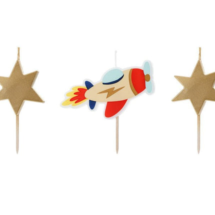 Space Kaarsen 3st van Partydeco koop je bij Partywinkel