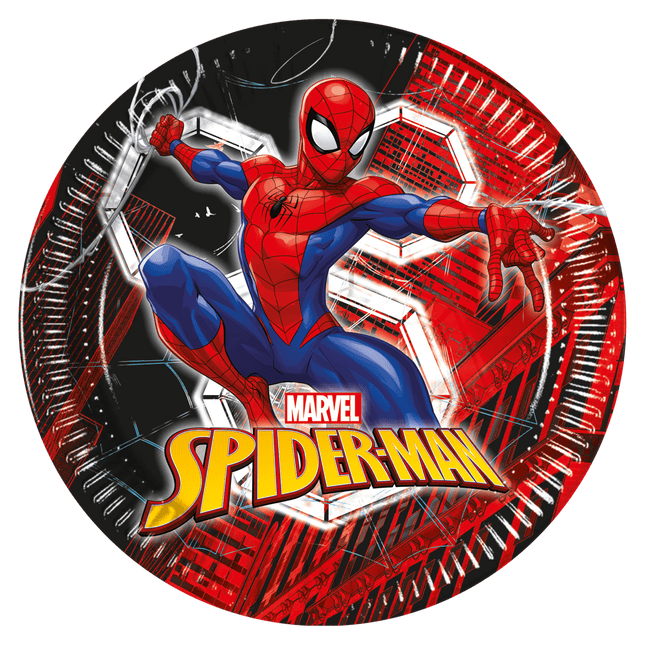 Spiderman Borden Web 23cm 8st van Procos koop je bij Partywinkel
