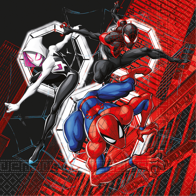 Spiderman Servetten Web 33cm 20st van Procos koop je bij Partywinkel