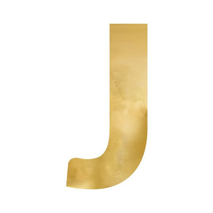 Spiegelletter J Goud 61cm van Partydeco koop je bij Partywinkel