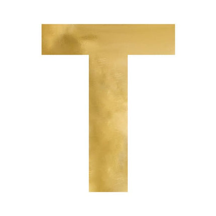 Spiegelletter T Goud 60cm van Partydeco koop je bij Partywinkel