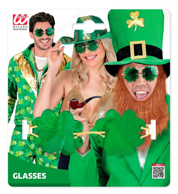 St. Patrick'S Day Bril Groen Klaver van Widmann koop je bij Partywinkel