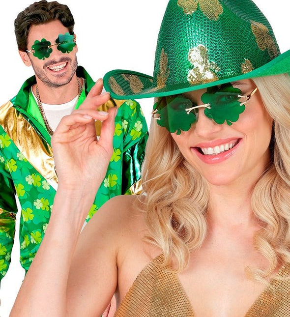 St. Patrick'S Day Bril Groen Klaver van Widmann koop je bij Partywinkel
