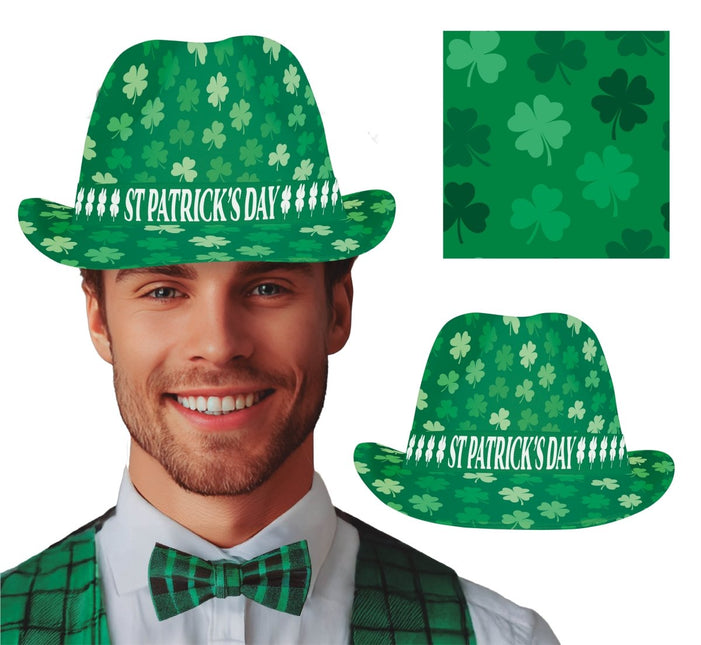 St. Patrick'S Day Hoed Groen Klavertjes van Fiestas Guirca koop je bij Partywinkel