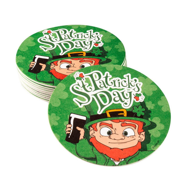 St. Patrick's Day Onderzetters 10cm 10st van Boland koop je bij Partywinkel