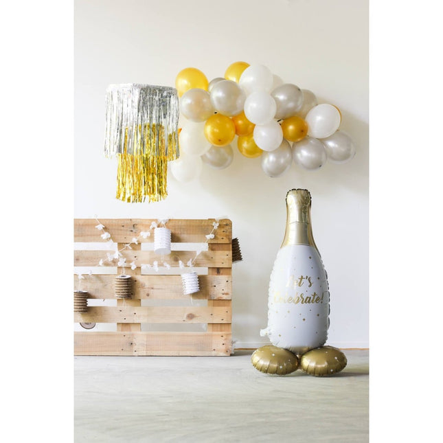 Staande Folieballon Champagnefles Celebrate - 86 cm van Folat koop je bij Partywinkel