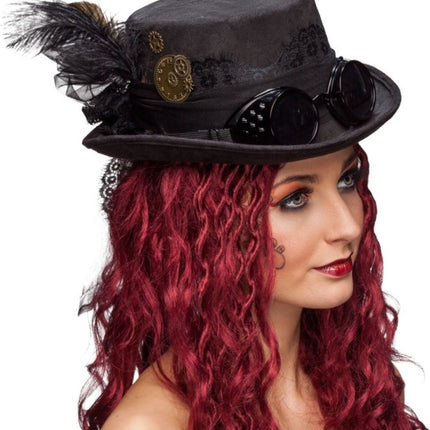 Steampunk Hoed Met Glas van Orlob koop je bij Partywinkel