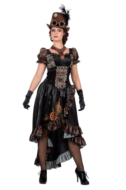 Steampunk Jurk Zwart Dames van Wilbers & Wilbers koop je bij Partywinkel