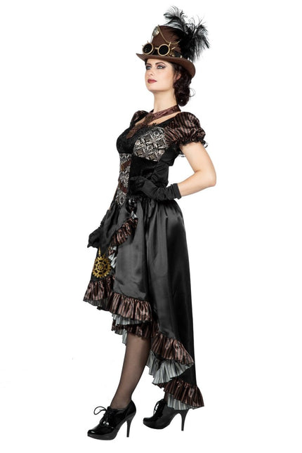 Steampunk Jurk Zwart Dames van Wilbers & Wilbers koop je bij Partywinkel