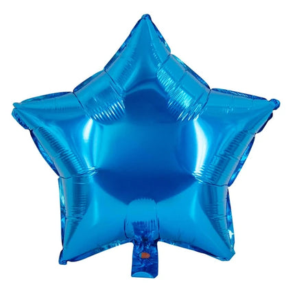 Globo de helio con forma de estrella, azul, sin gas, 45 cm