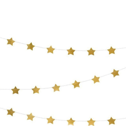 Sterren Slinger Goud 3,6m van Partydeco koop je bij Partywinkel