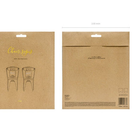 Stoeldecoratie Bride Groom 2st van Partydeco koop je bij Partywinkel