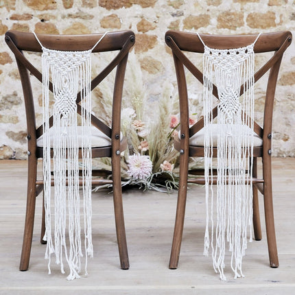 Stoeldecoratie Macrame 65cm 2st van Ginger Ray koop je bij Partywinkel
