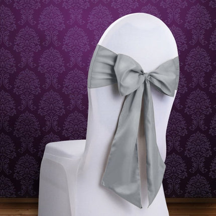 Stoelstrikken Zilver 2,75m 10st van Partydeco koop je bij Partywinkel