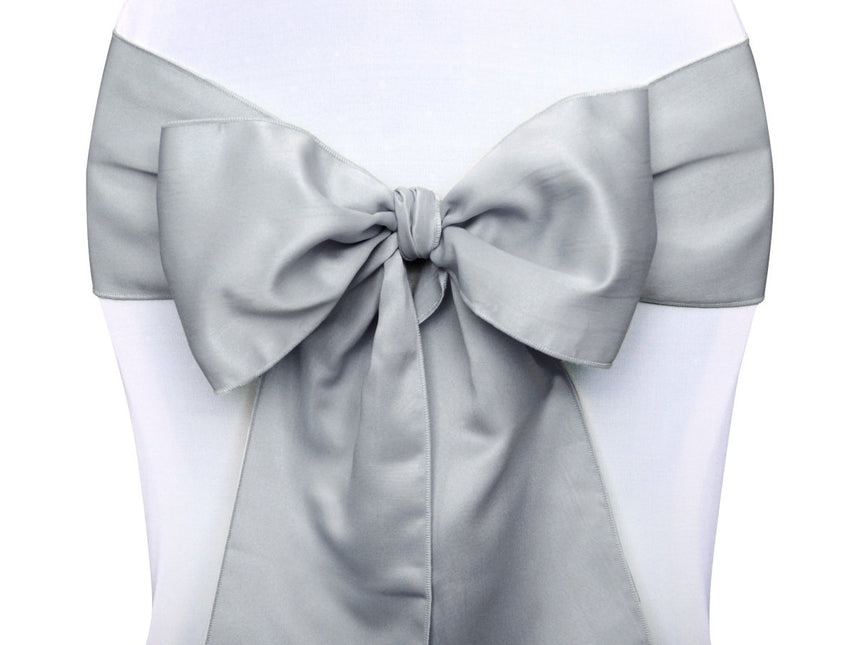 Stoelstrikken Zilver 2,75m 10st van Partydeco koop je bij Partywinkel