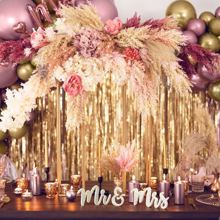 Stompkaars Rose Goud Metallic 12cm 6st van Partydeco koop je bij Partywinkel