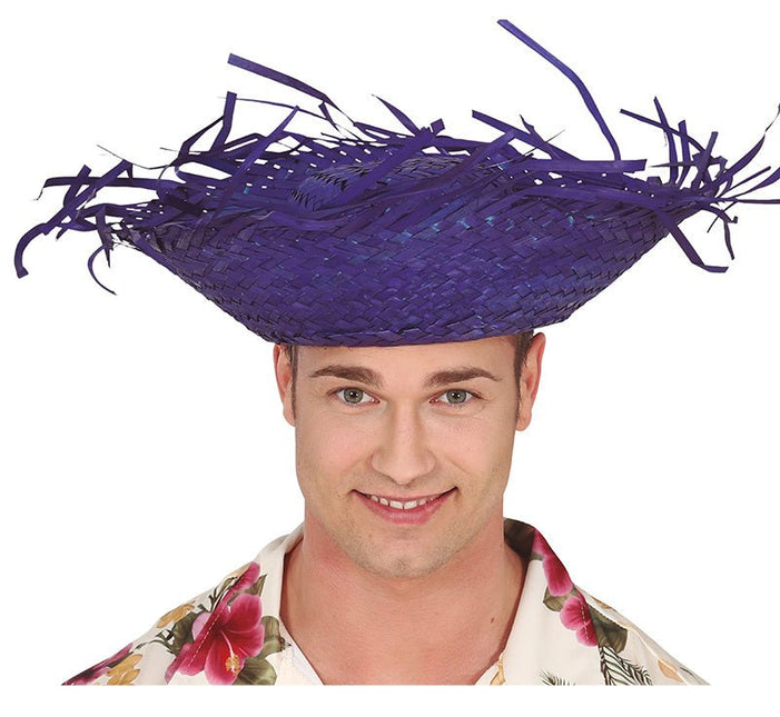 Strohoed Blauw van Fiestas Guirca koop je bij Partywinkel