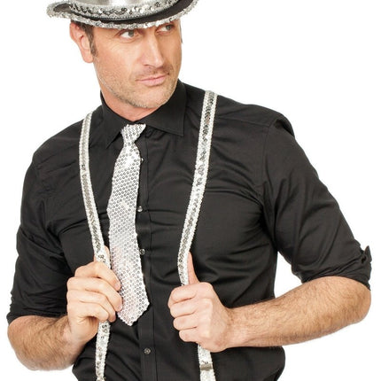 Stropdas pailletten - Partywinkel - 8714438434628