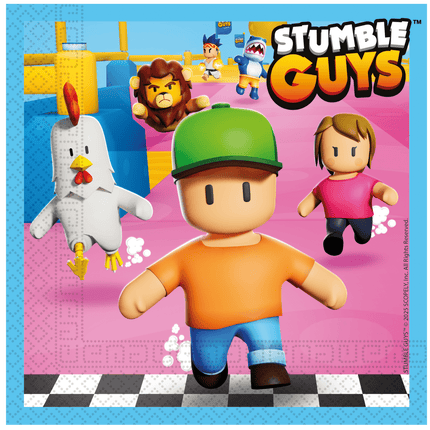 Stumble Guys Servetten 2 Laags 33cm 20st van Procos koop je bij Partywinkel