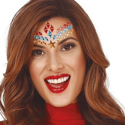 Super Heldin Gezichts Diamantjes van Fiestas Guirca koop je bij Partywinkel