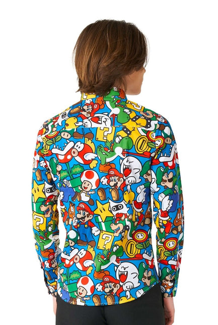 Super Mario Overhemd Jongen Tiener OppoSuits van OppoSuits koop je bij Partywinkel