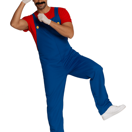 Super Mario Pak Rood Blauw Heren van PartyXclusive koop je bij Partywinkel