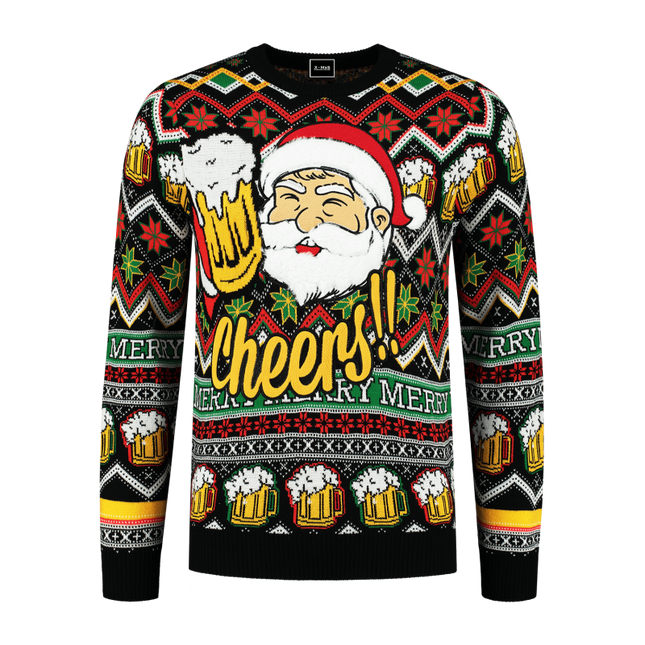 Jersey Papá Noel barba esponjosa, Cheers Hombre