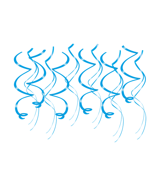 Azul claro Colgante Decoración Remolinos 12pcs