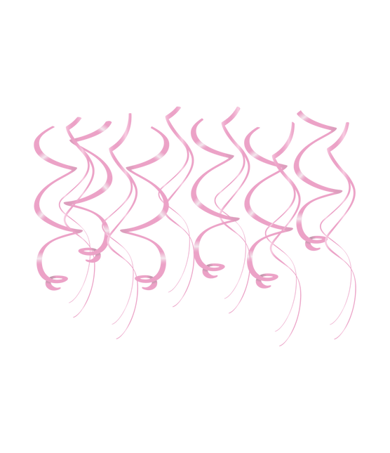 Decoraciones en espiral - Rosa bebé