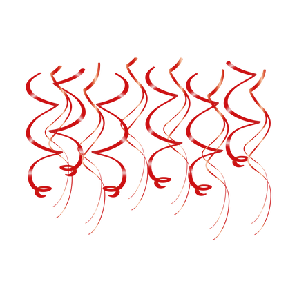 Adornos en espiral - Rojo