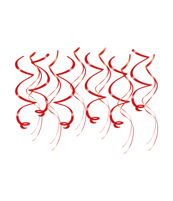 Adornos en espiral - Rojo