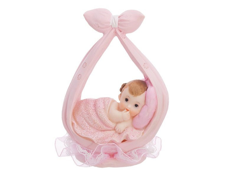 Taarttopper Baby Meisje In Sjaal 11cm van Partydeco koop je bij Partywinkel