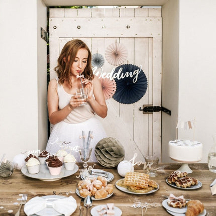 Taarttopper Love Zilver 17cm van Partydeco koop je bij Partywinkel