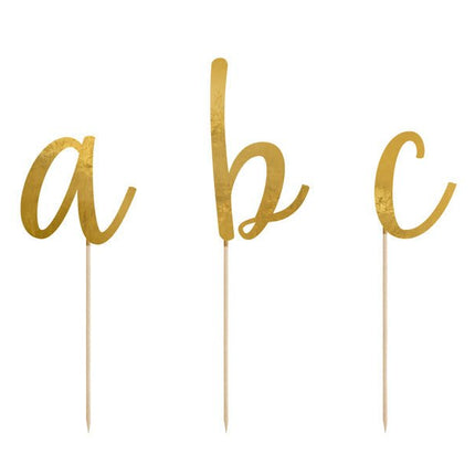 Taarttoppers Alfabet 12cm 53st van Partydeco koop je bij Partywinkel